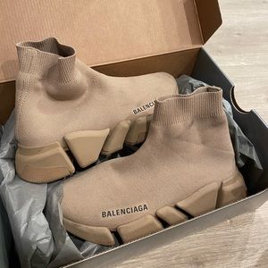 Balenciaga Nude Sock Sneakers